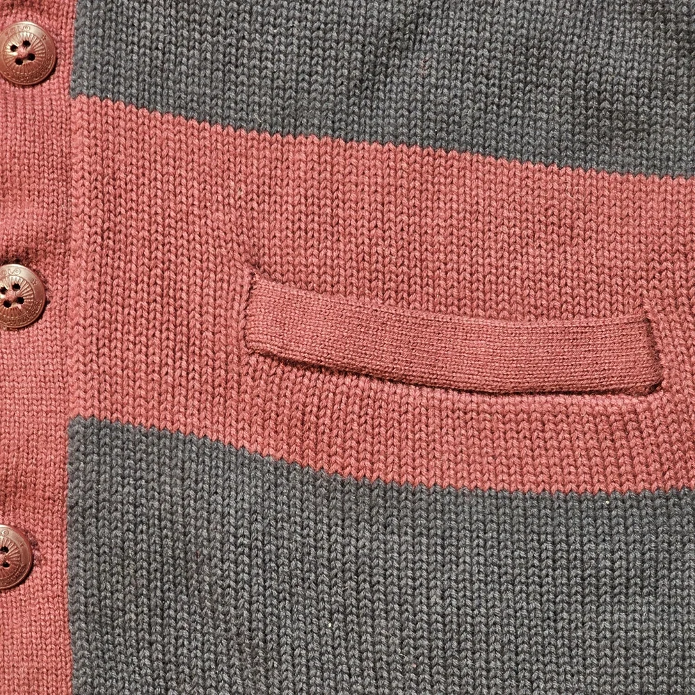 Ralph Lauren Polo Big Boys' Striped Patchwork Cotton Cardigan